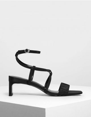 Charles & Keith + Ruch-Effect Strappy Sandals