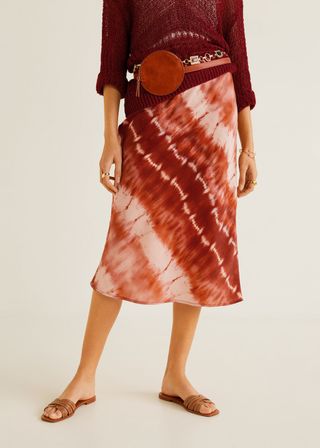 Mango + Tie-Dye Midi Skirt