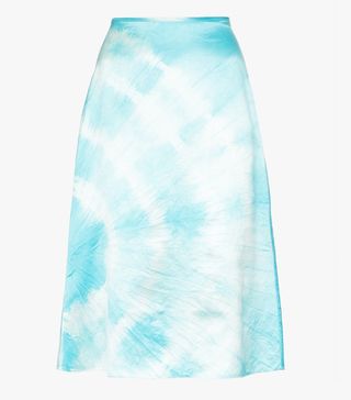 Ashley Williams + Tie Dye Silk Pencil Skirt