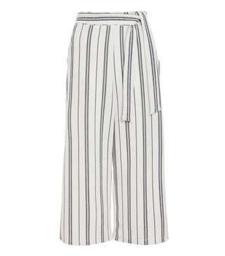 Quiz + White Navy Stripe Culotte Trousers
