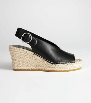 & Other Stories + Leather Espadrille Wedges
