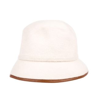 Hermès + Leather-Trimmed Felt Hat