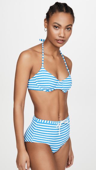 Solid 
Striped + The Ginger Bikini Top