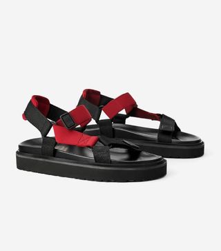 Zara + Flat Sporty Sandals With Straps