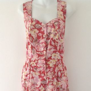 Vintage Laura Ashley + Floral '80s Maxi Dress