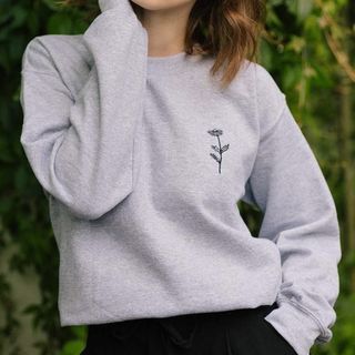 Emma Warren Design + Daisy Embroidered Sweatshirt