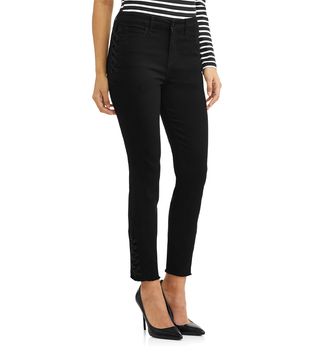 Sofia Jeans by Sofia Vergara + Rosa Lace-Up Curvy Hi Rise Stretch Ankle Jean