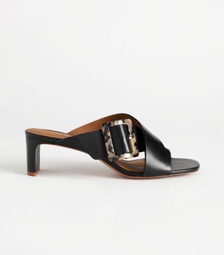 & Other Stories + Crisscross Tortoise Buckle Mules