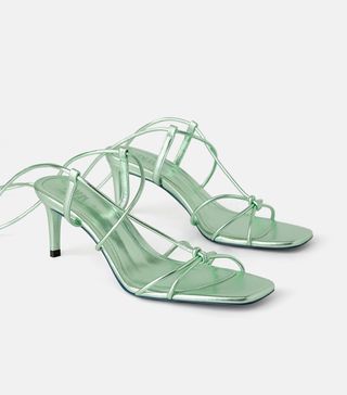 Zara + Blue Collection Metallic Sandals