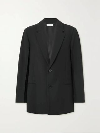 The Row + Clotho Oversized Grain De Poudre Wool and Mohair-Blend Blazer