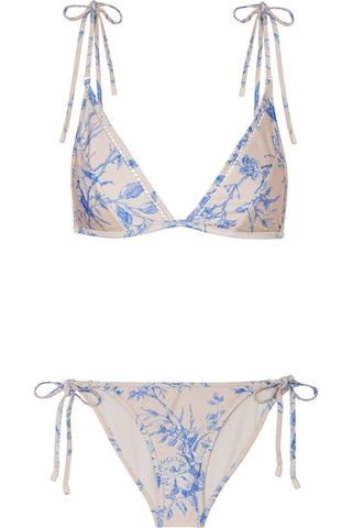Zimmerman + Verity Floral-Print Triangle Bathing Suit