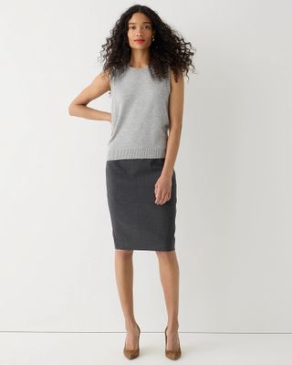 J.Crew + No. 2 Pencil Skirt in Italian Stretch Wool