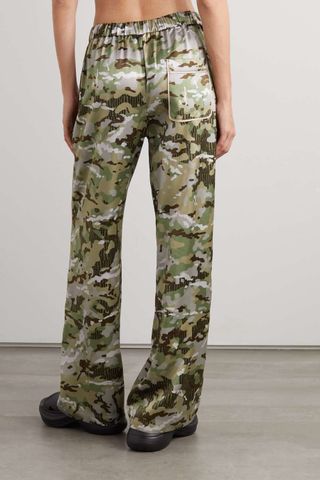 Amiri + Camouflage-Print Satin Pants
