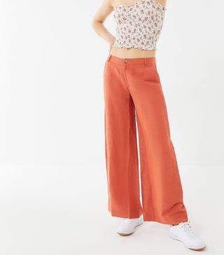 Urban Outfitters + UO Ginny Linen Low-Rise Pant