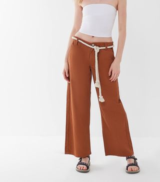 Urban Outfitters + Bjorn Low-Rise Wide Leg Pant