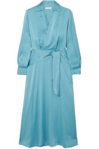 Equipment + Vivienne Silk-Blend Wrap Dress