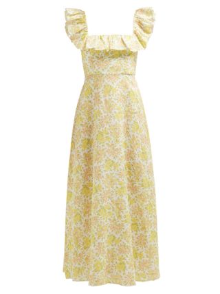 Zimmermann + Goldie Floral-Print Voile Dress