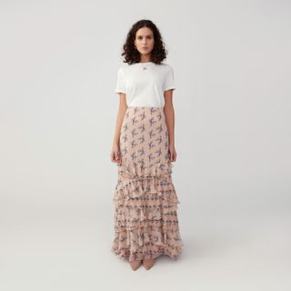 Fame & Partners + Pleated Tiered Skirt