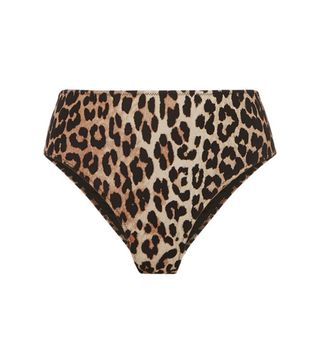 Ganni + Leopard-Print Bikini Briefs
