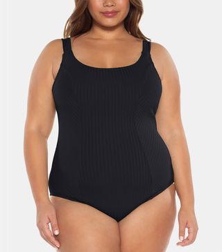 Becca ETC + Plus Size Loreto Ribbed One-Piece Swimsuit