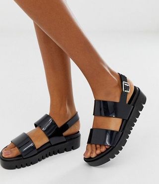 ASOS + Fadey Chunky Jelly Flat Sandals