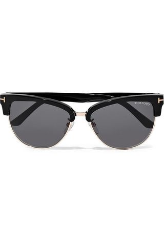 Tom Ford + Fany D-Frame Acetate and Gold-Tone Sunglasses