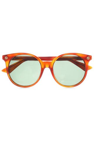 Gucci + Round-Frame Tortoiseshell Acetate Sunglasses