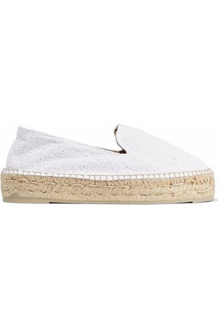 Manebi + Broderie Anglaise Platform Espadrilles