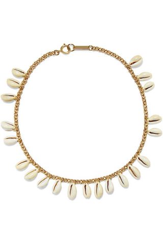 Isabel Marant + Gold-Tone and Shell Choker