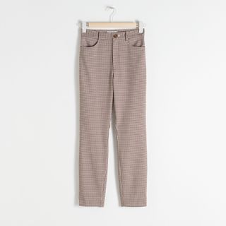 & Other Stories + High-Rise Gingham Trousers