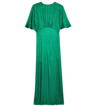 Topshop + AUSTIN Jacquard Angel Sleeve Maxi Dress