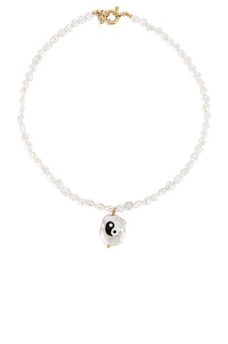 Joolz by Martha Calvo + Yin to My Yang Necklace in Pearl