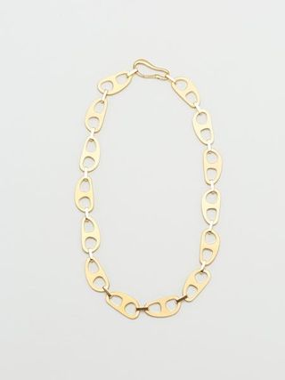 Bagatiba + Gold Brushed Tab Necklace