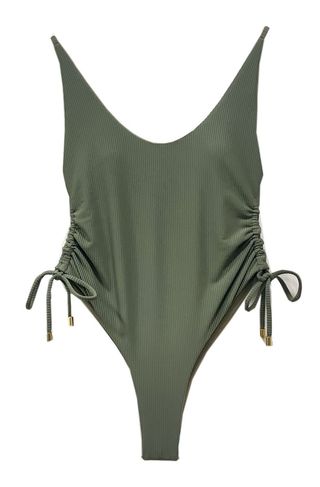 Issa de' Mar + Nicole Adjustable One Piece Olive Rib