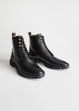 & Other Stories + Lace-Up Leather Boots