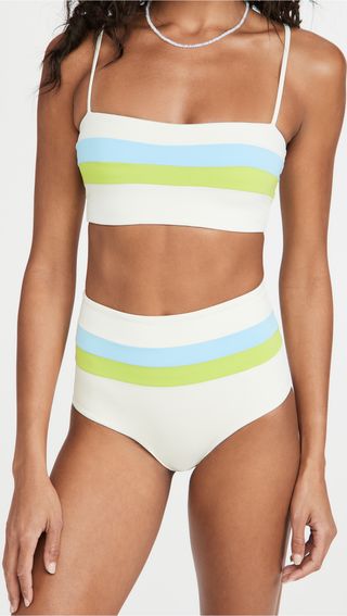 L*Space + Rebel Stripe Bikini Top