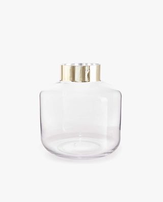 Zara + Glass Vase With Gold Rim