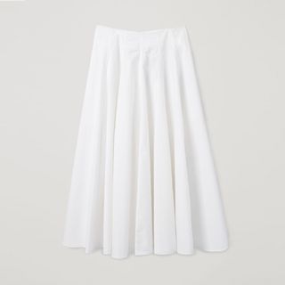 COS + Pleated Poplin A-Line Skirt