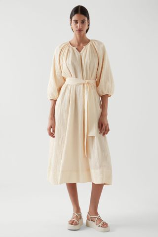 COS + Belted Linen Shirt Dress