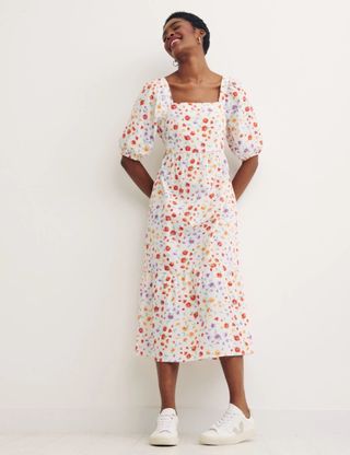 Nobody's Child + Multi Big Floral Print Loretta Midi Dress