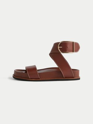 Jigsaw + Crowle Leather Footbed Sandal
