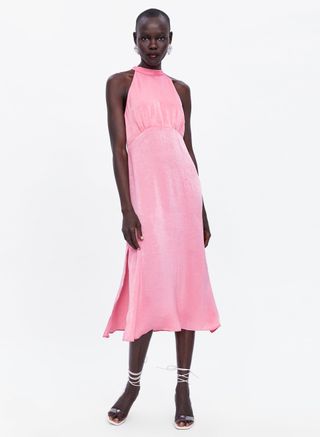 Zara + Satin Midi Dress
