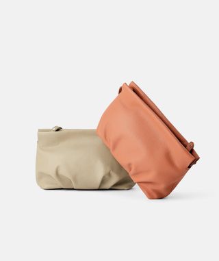 Zara + Gathered Leather Crossbody Bag