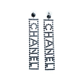 Chanel + Ruthe Black Earrings