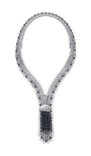 Van Cleef & Arpels + Diamond and Onyx Zip Necklace
