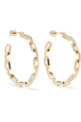 Jennifer Fisher + Baby Chain Link Gold-Plated Earrings