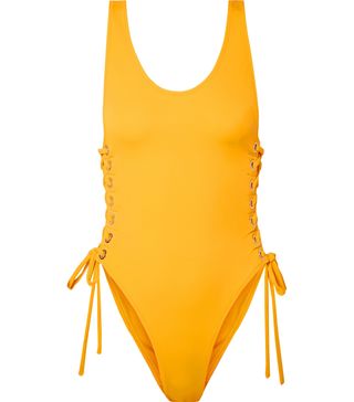 Oye Swimwear + Zissou Lace-Up Swimsuit