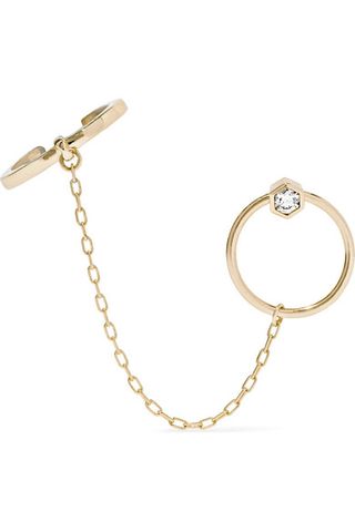 Hirotaka + Bow 10-Karat Gold Diamond Earring