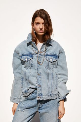 Zara + Oversized Denim Jacket