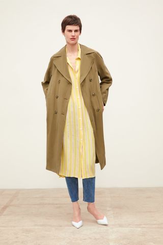 Zara + Buttoned Trench Coat